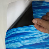 3D Sea Water Ripples Bathroom Wallpaper