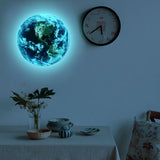 Luminous Blue Earth Cartoon 3D Wall Sticker
