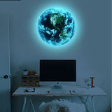 Luminous Blue Earth Cartoon 3D Wall Sticker