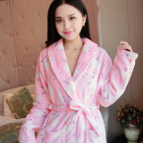 Women Floral Bathrobe