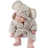 Cute Boys Girls Animal Ears Bathrobe