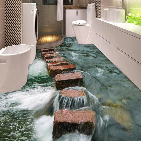 3D Modern Art  river stones for Floor