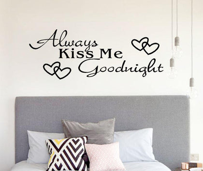 Always Kiss Me Goodnight Home Decor Wall Sticker